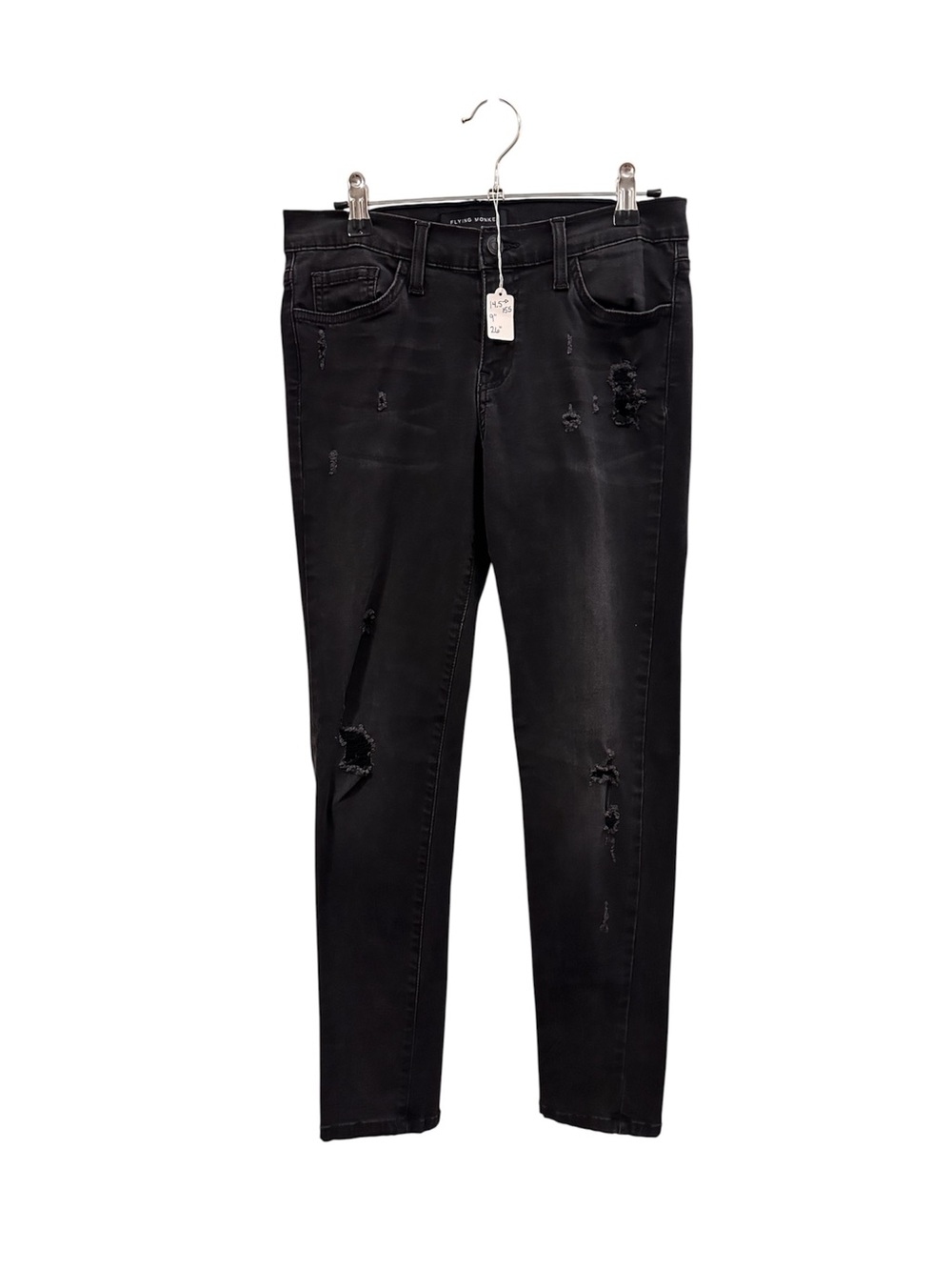 Flying Monkey Black Distressed Skinny Jeans. EUC